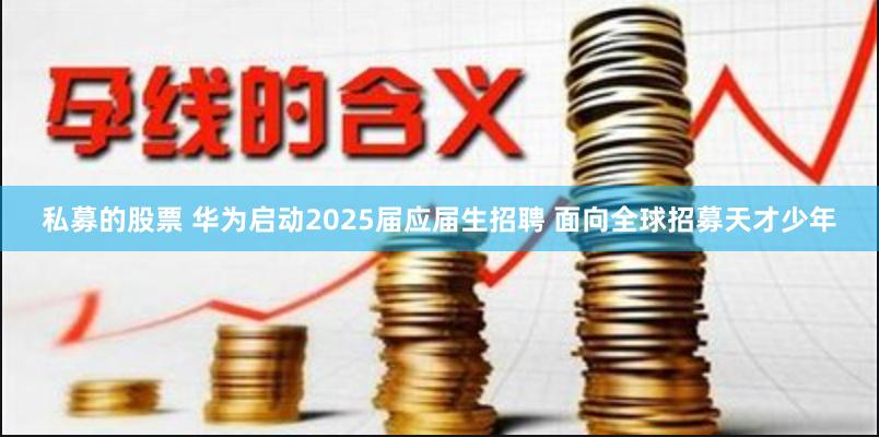 私募的股票 华为启动2025届应届生招聘 面向全球招募天才少年